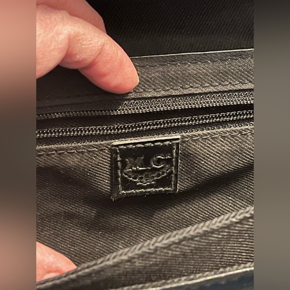 Marc Chantal satchel bag faux crocodile embossing with shoulder strap - Picture 4 of 6